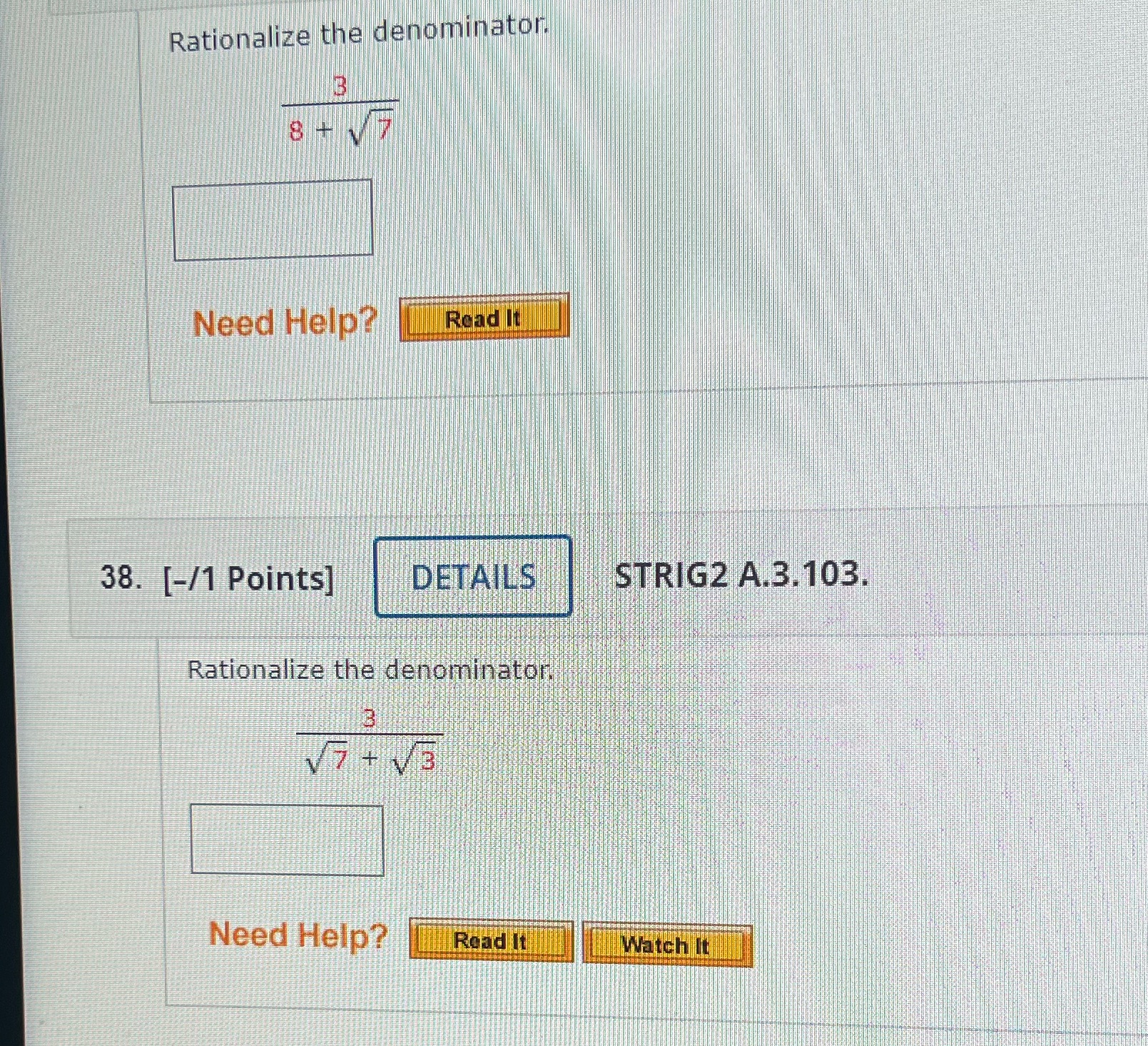 How can I solve these? Rationalize the