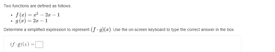 Two functions are defined as follows. . f (x) =