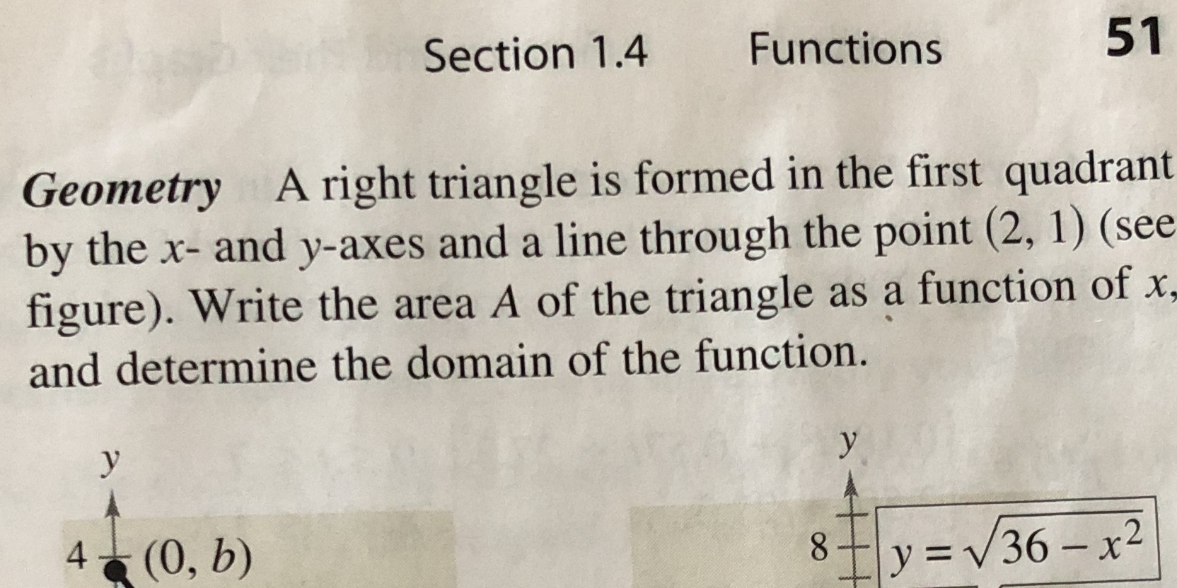 Section 1.4 Functions 51 Geometry A right