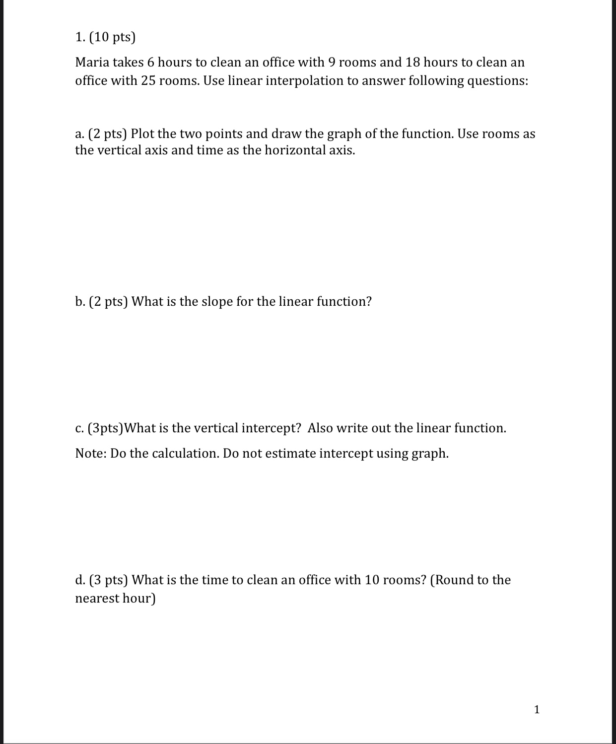 Struggling with these 1. [10 pts] Maria takes 6