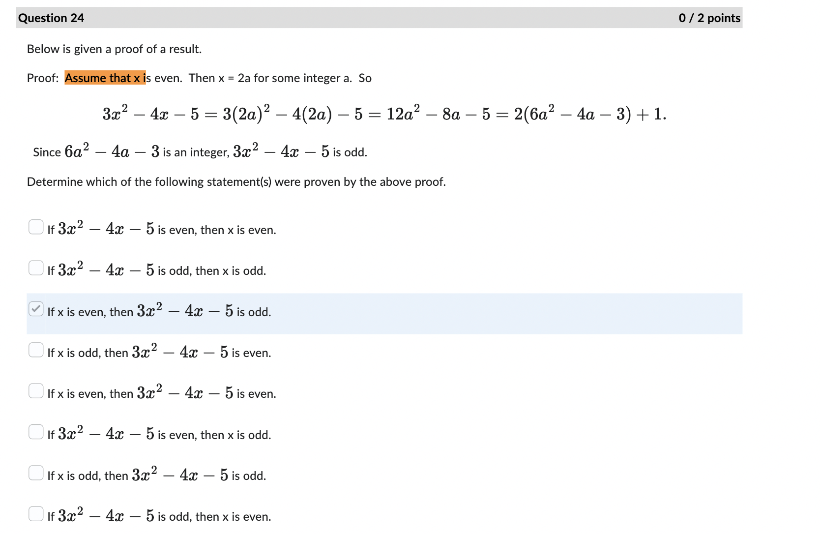 Question 1 (2 points) Suppose that the universal