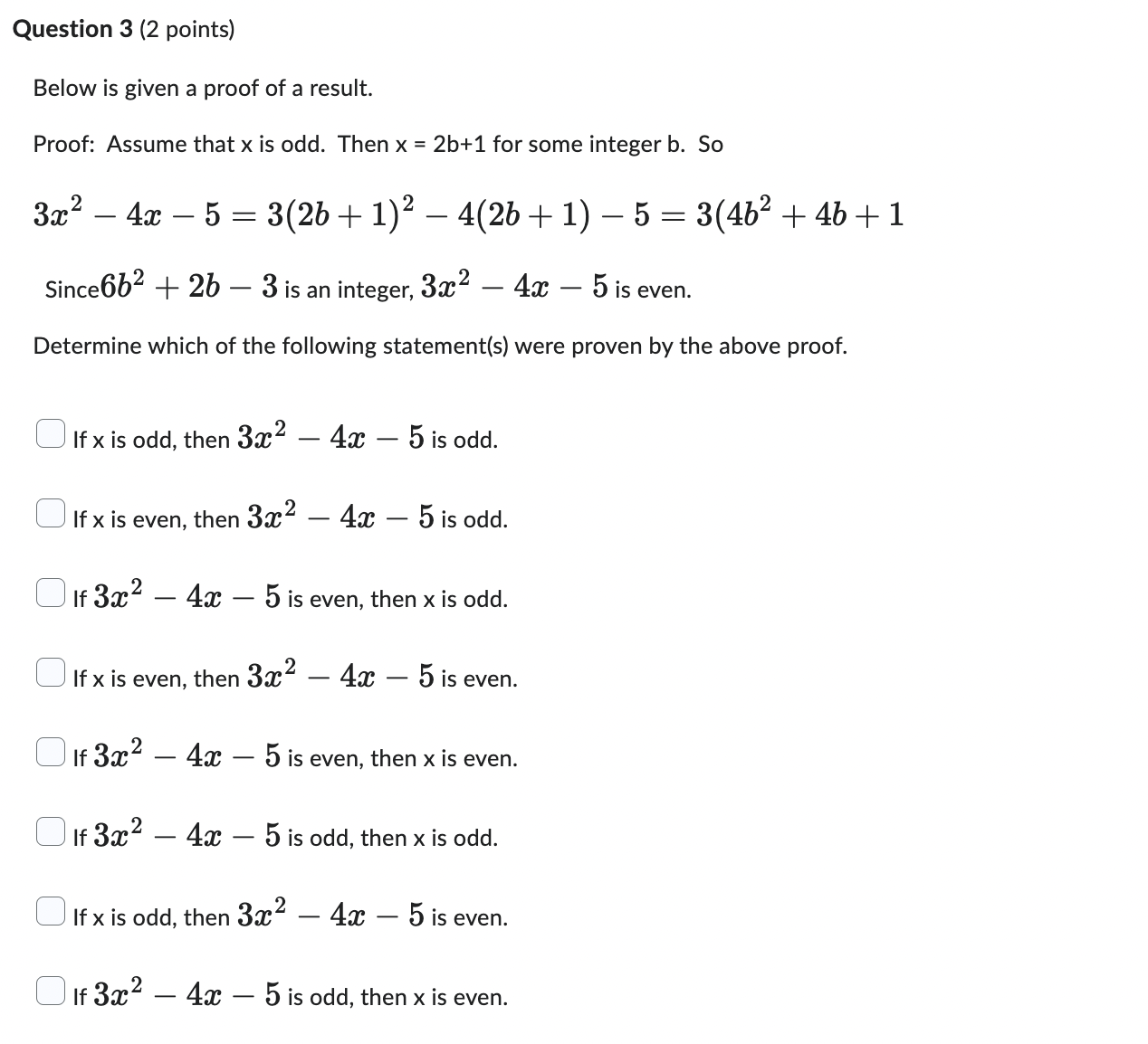 Question 1 (2 points) Suppose that the universal