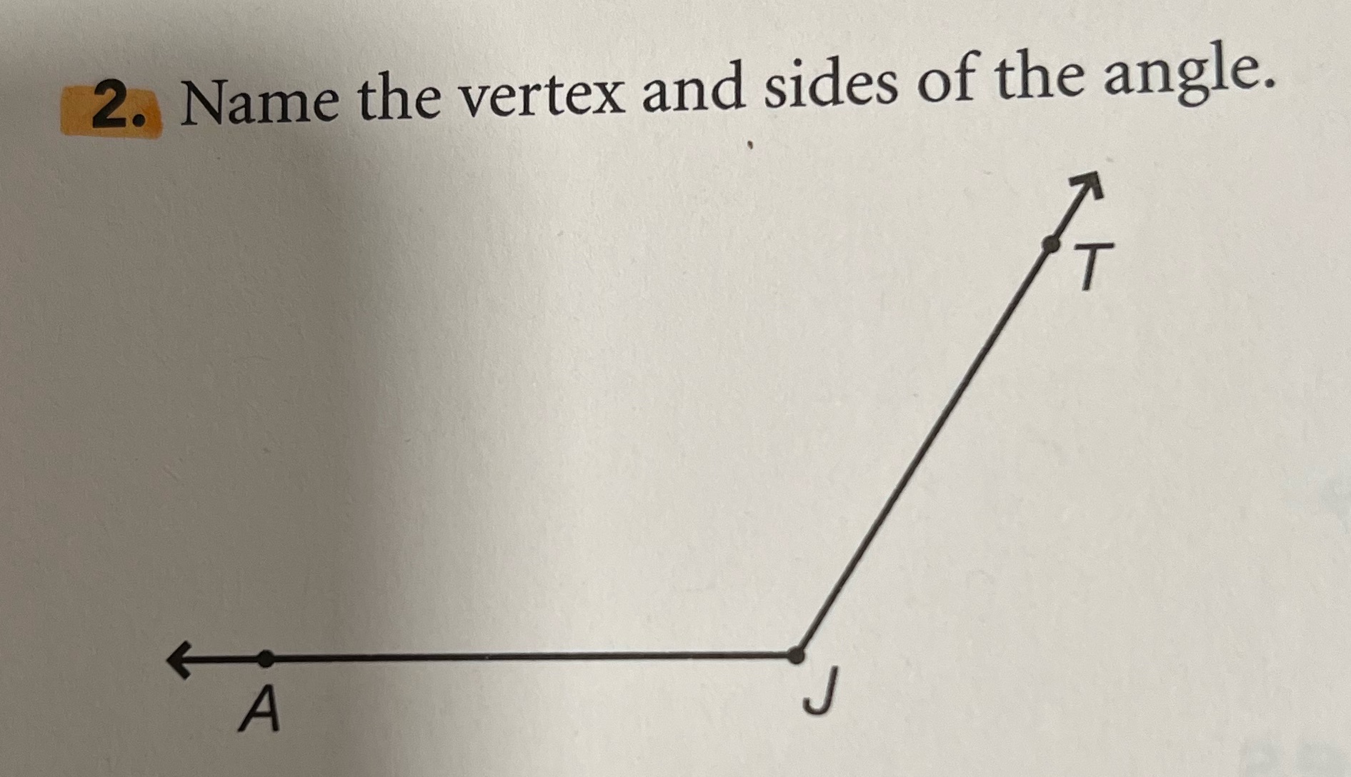 What is the name vertex and the sides of the