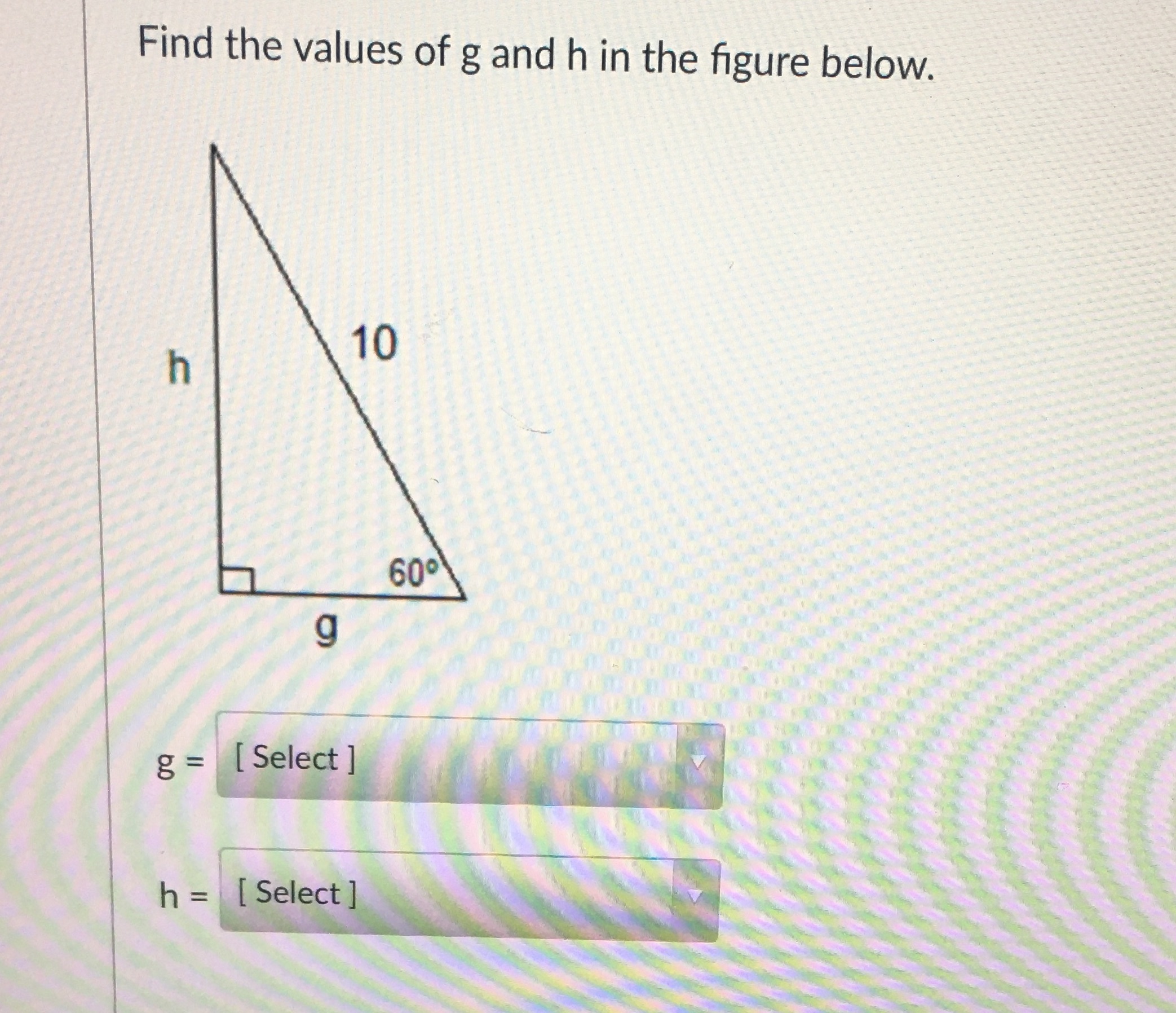 Could anybody help me with this? Find the values