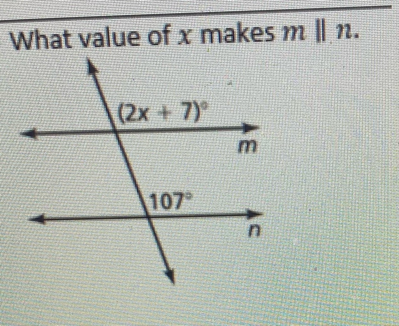 What value of x makes m || n \f