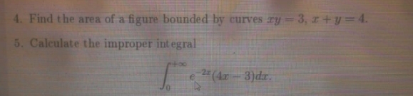 pls solve two exampls 4. Find the area of a