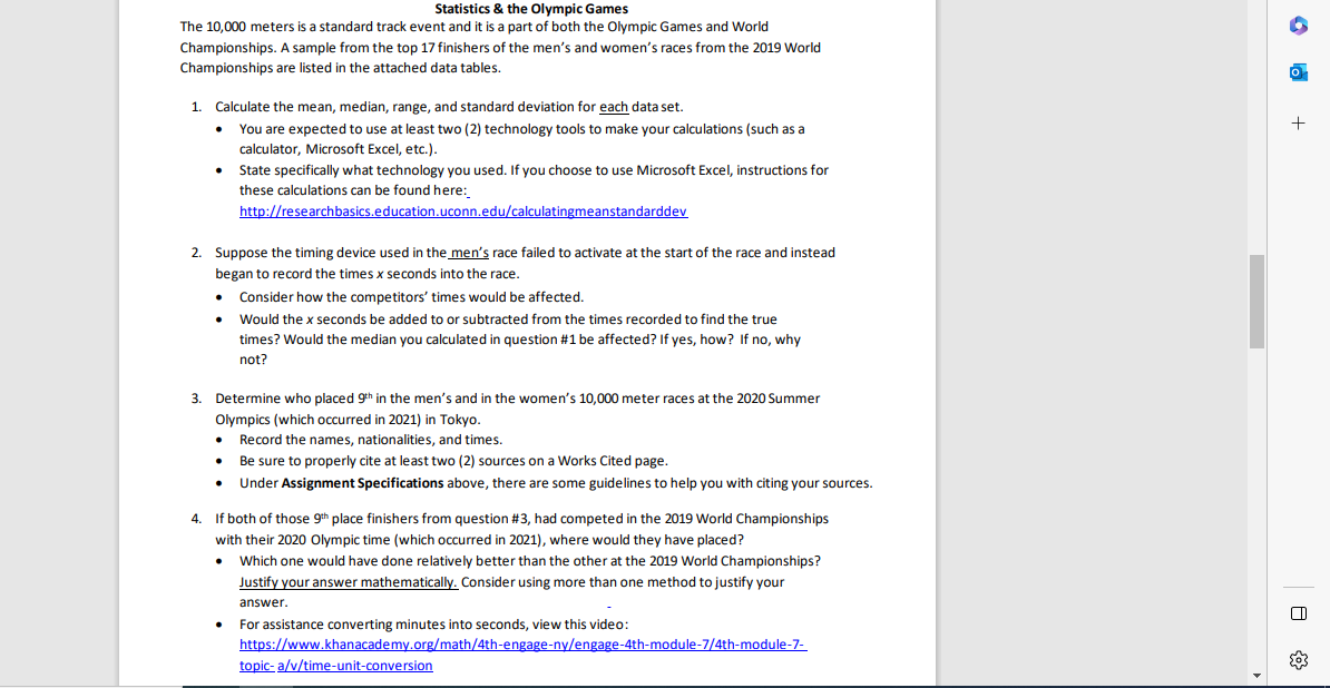 \f\fStatistics 8. the Olympic Games The 10,000