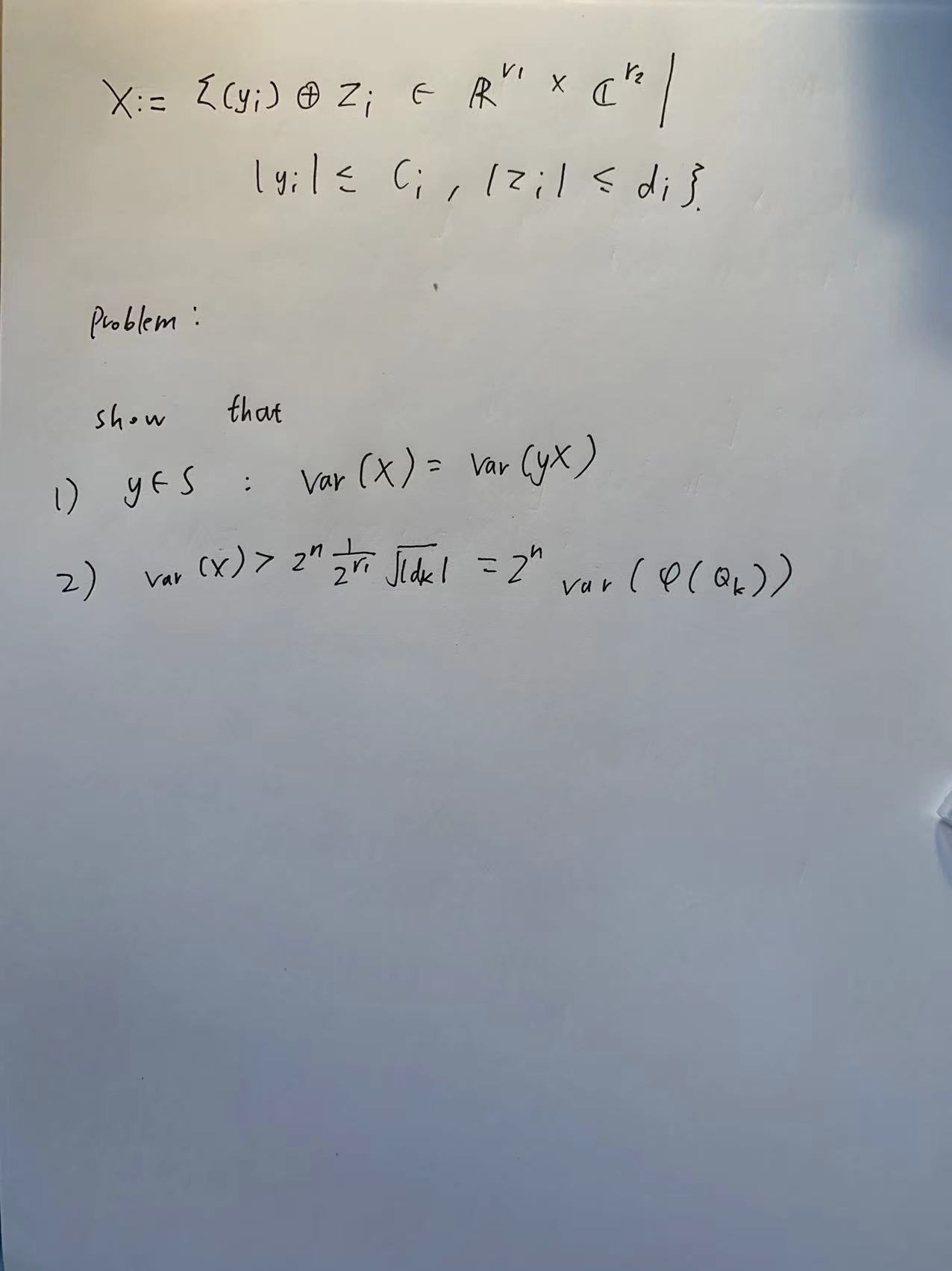 X: = Z(yi)@ Z; G R x C lyile Ci, Izil = dis