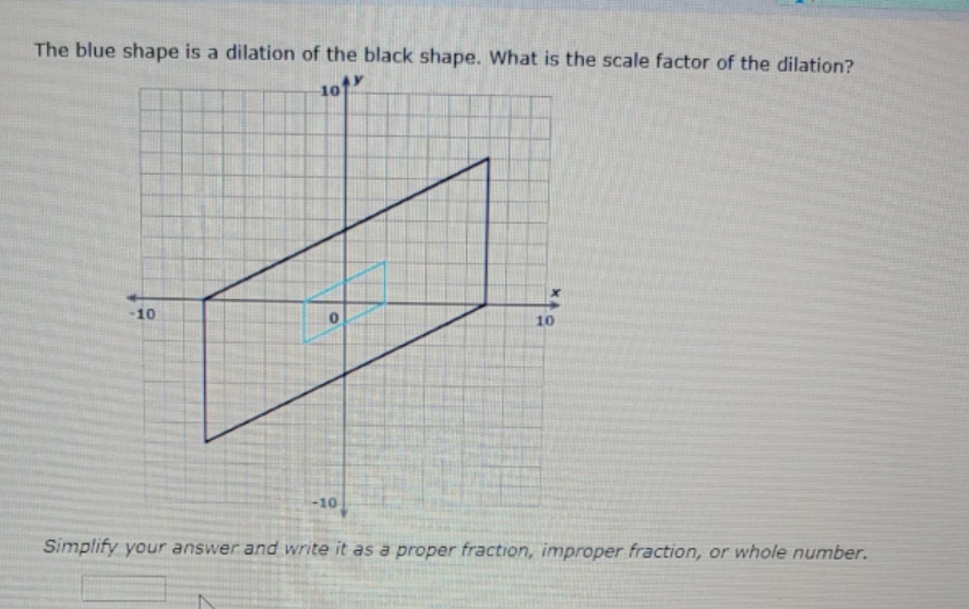 dilations: scale factor and classification The