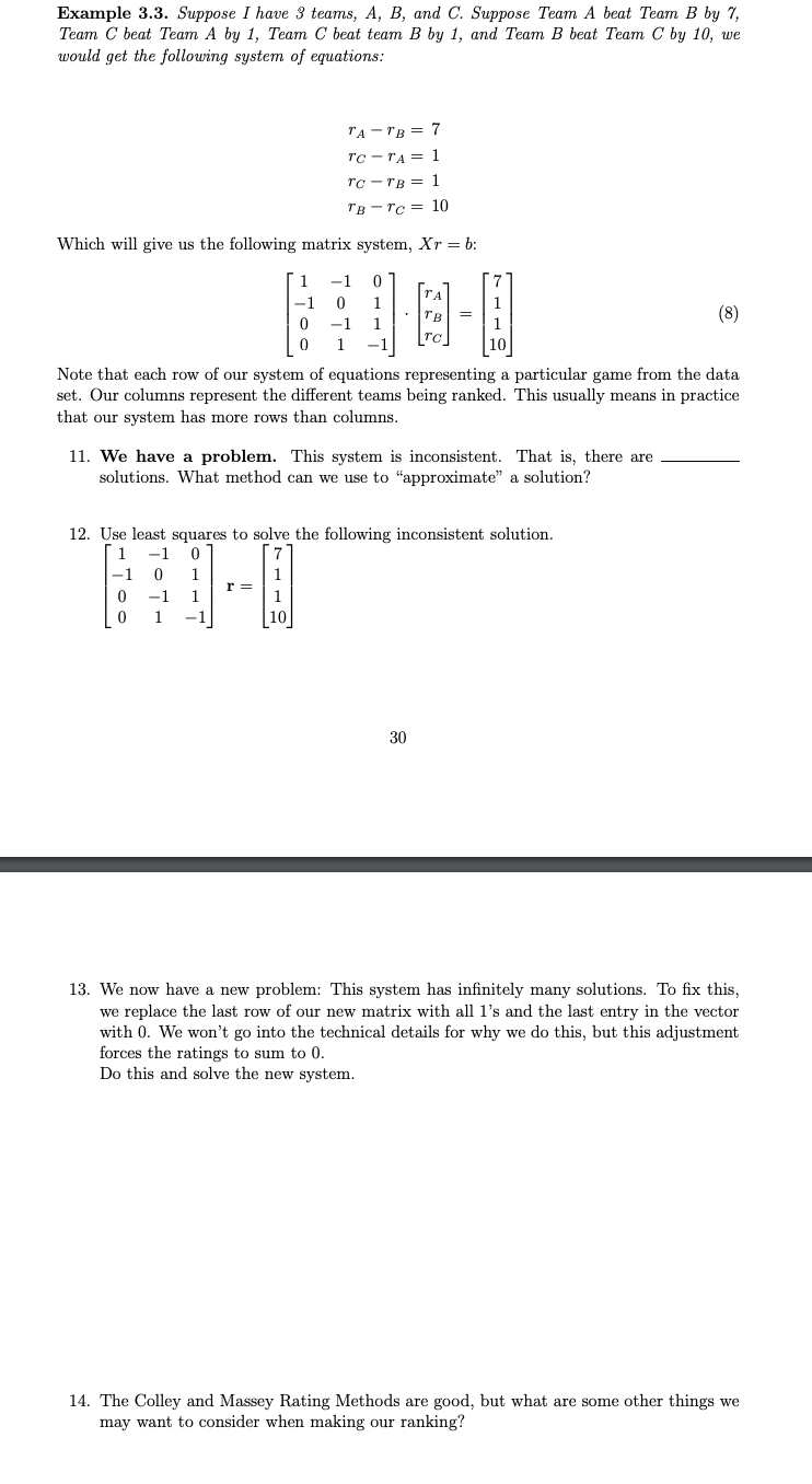 I need help with this linear algebra Example 3.3.