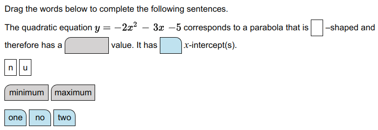 Question 16: Drag the words below to complete the