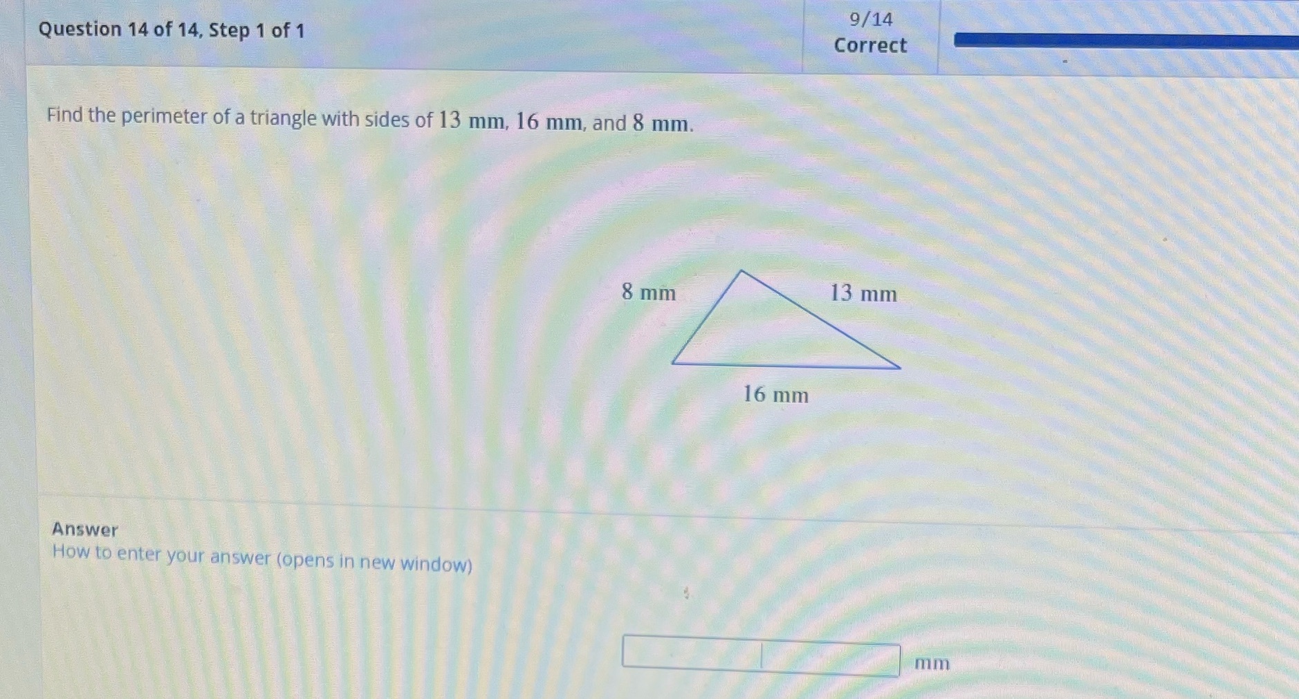 9/14 Question 14 of 14, Step 1 of 1 Correct Find