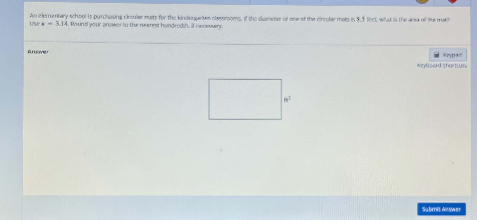 An elementary school is purchasing circular mats