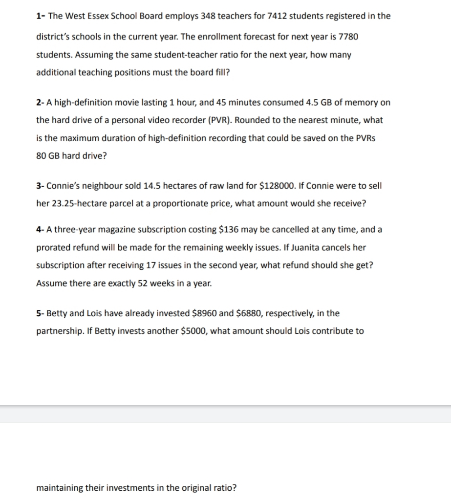 full explained with formulas 1- The West Essex