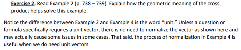 Calculus 3 Section 12.4 Reading Assignment: The