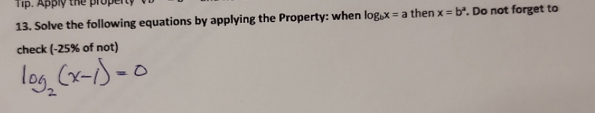 Tip. Apply the property 13. Solve the following