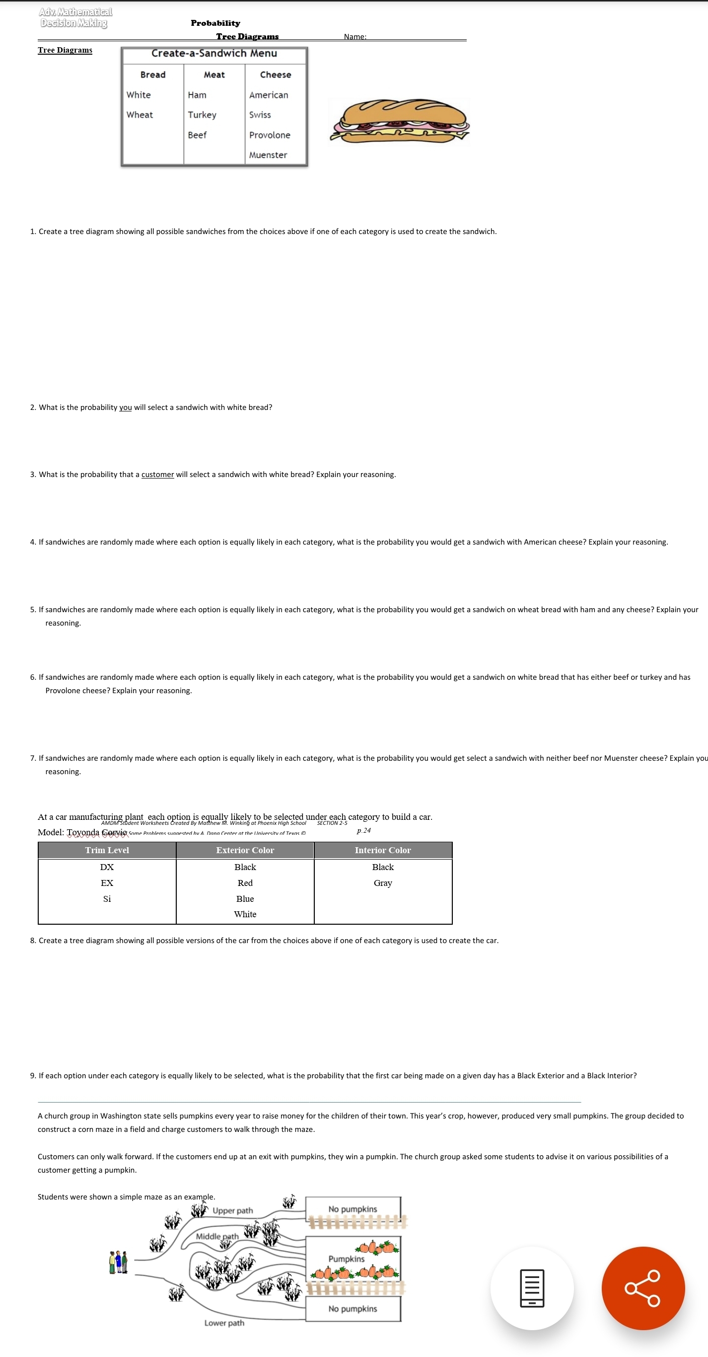 Take your time Adv. Mathematical Decision Making