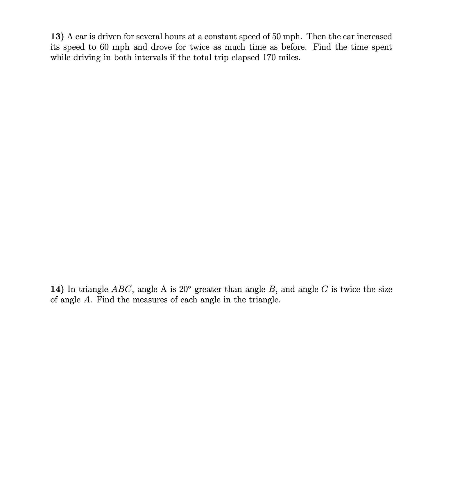 Homework 5 Name: Show all work. You should avoid