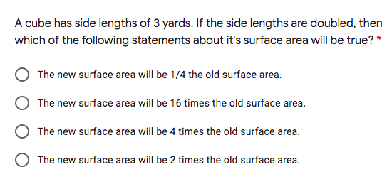 Which of the following statement is true? A cube
