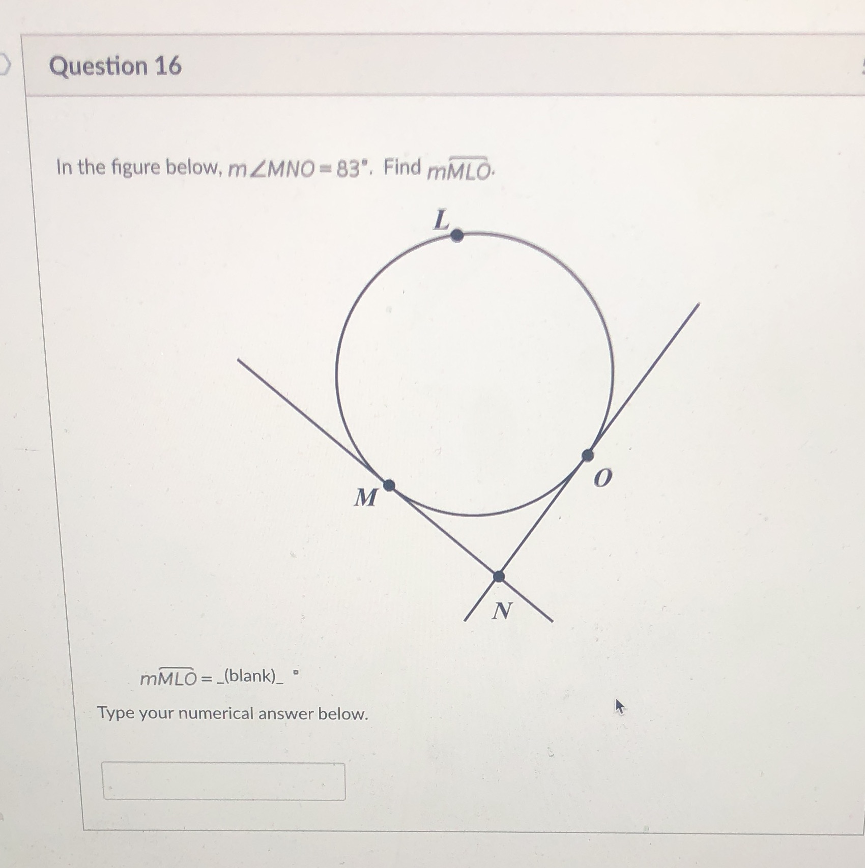 please help Question 16 In the figure below, m