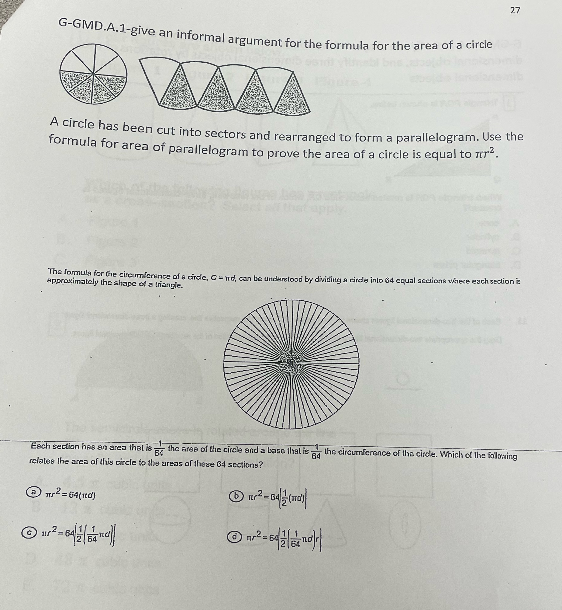 27 G-GMD.A.1-give an informal argument for the