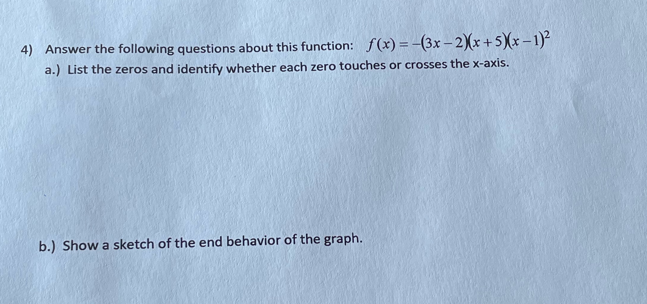 4) Answer the following questions about this