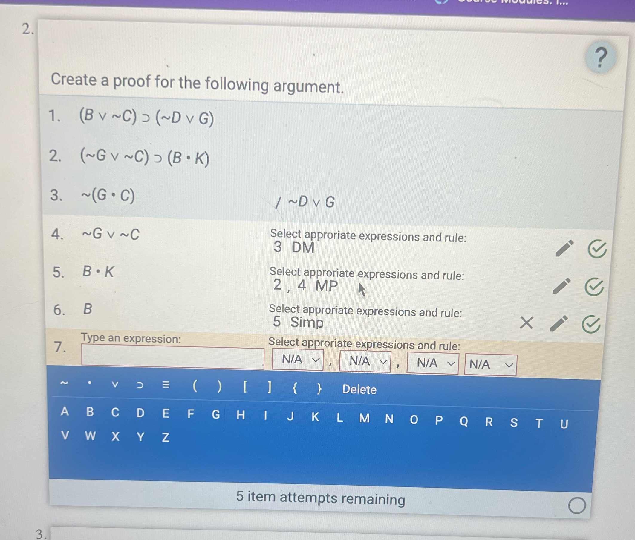 Please help solve this proof 2. .V Create a proof