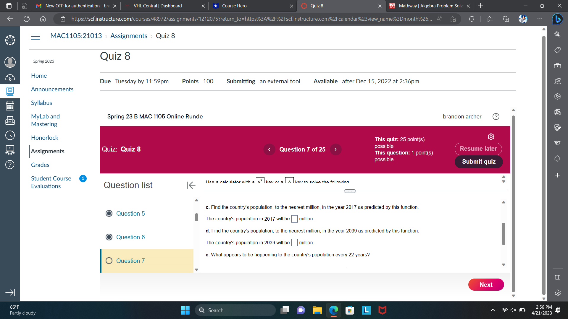 M New OTP for authentication - bra x VHL Central