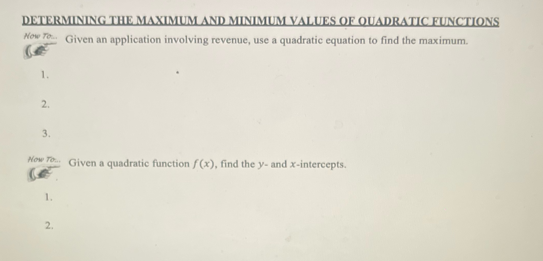 Determine the maximum and minimum values of