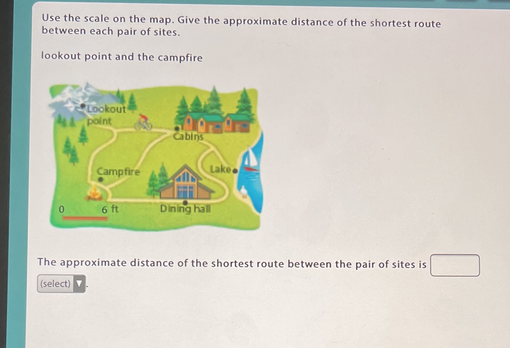 Use the scale on the map. Give the approximate