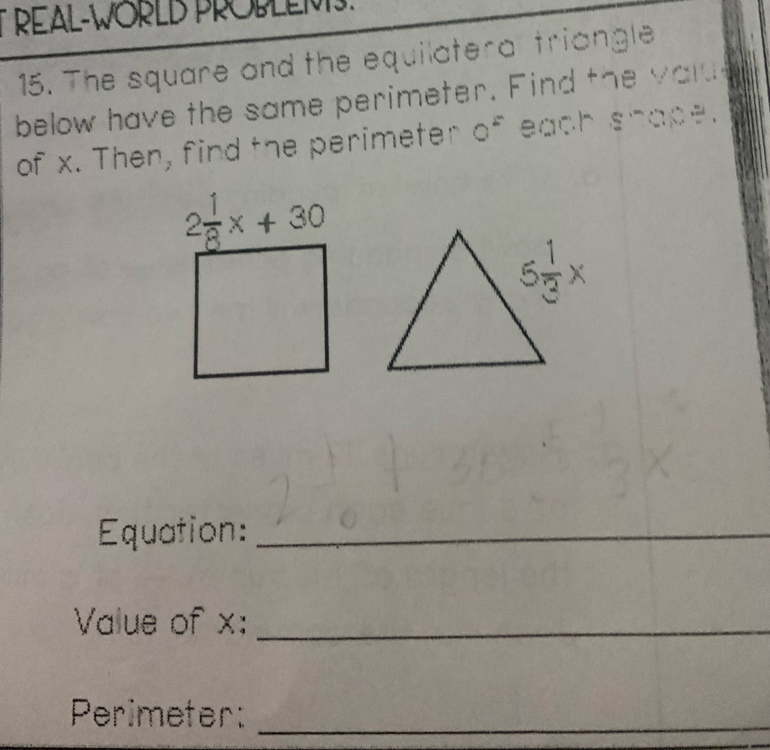 REAL-WORLD PROBLEMIS, 15. The square and the