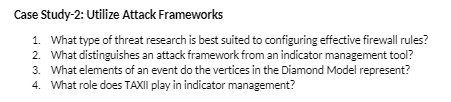 Case Study-2: Utilize Attack Frameworks 1. What