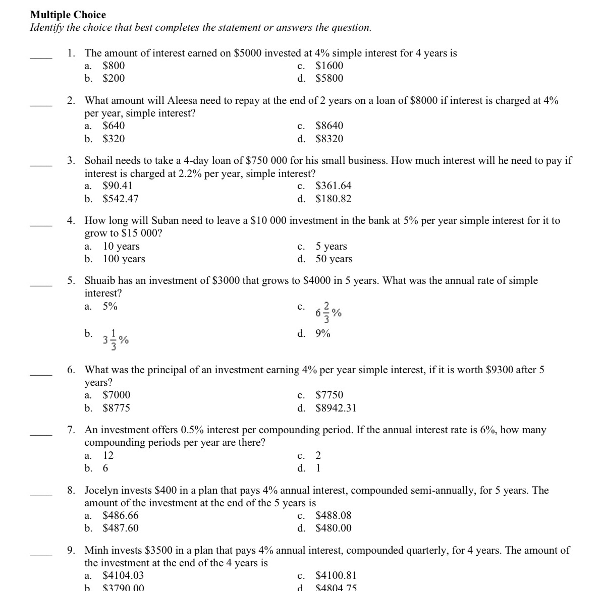 Can someone help me with the multiple choice