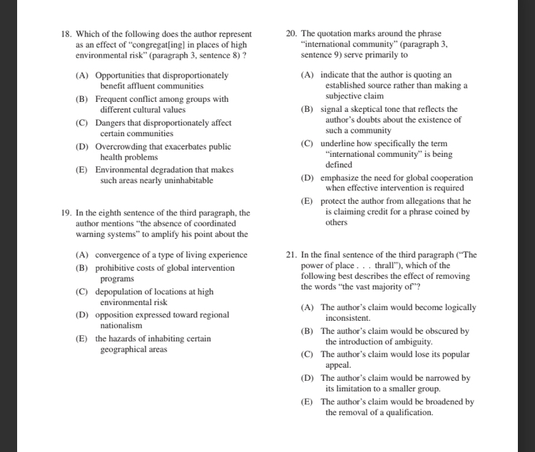 18. Which of the following does the author