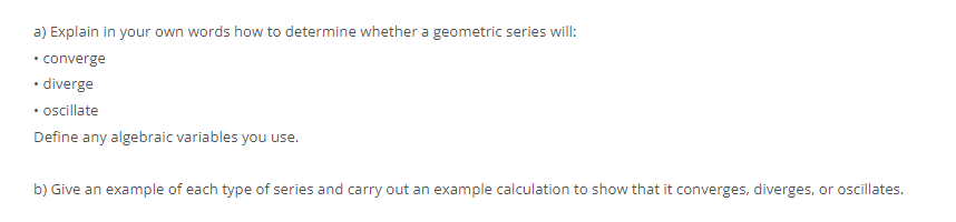 a) Explain in your own words how to determine