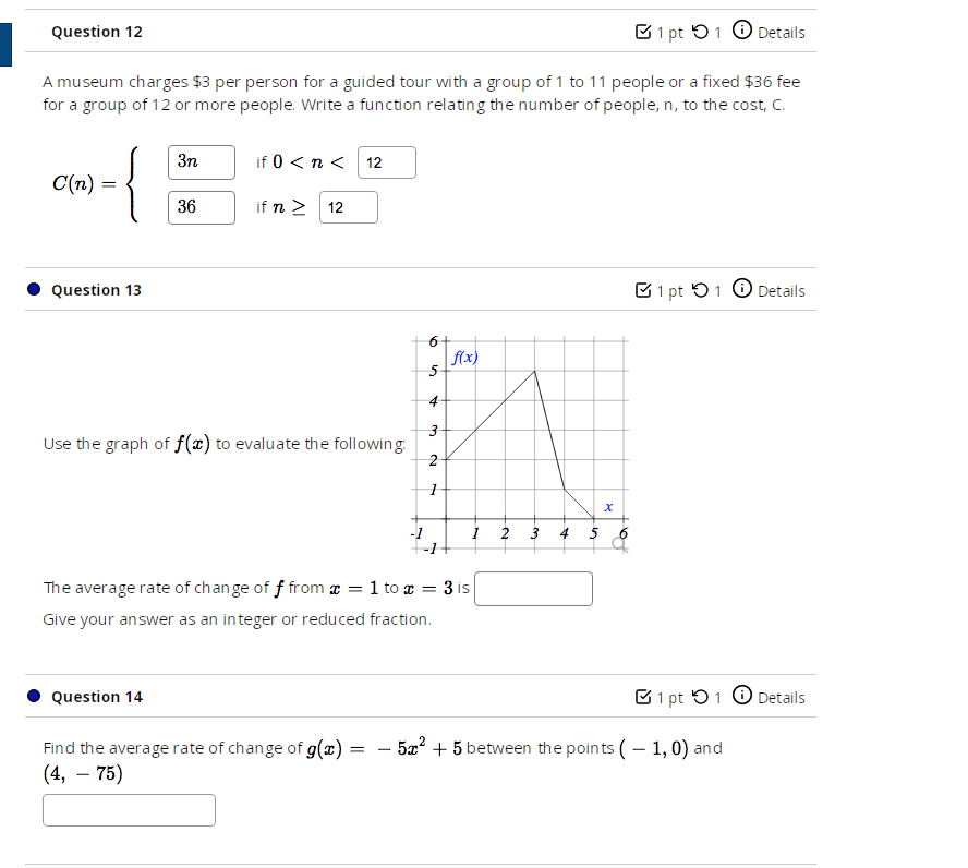 Question 12 1pt 9 1 0 Details A museum charges $3