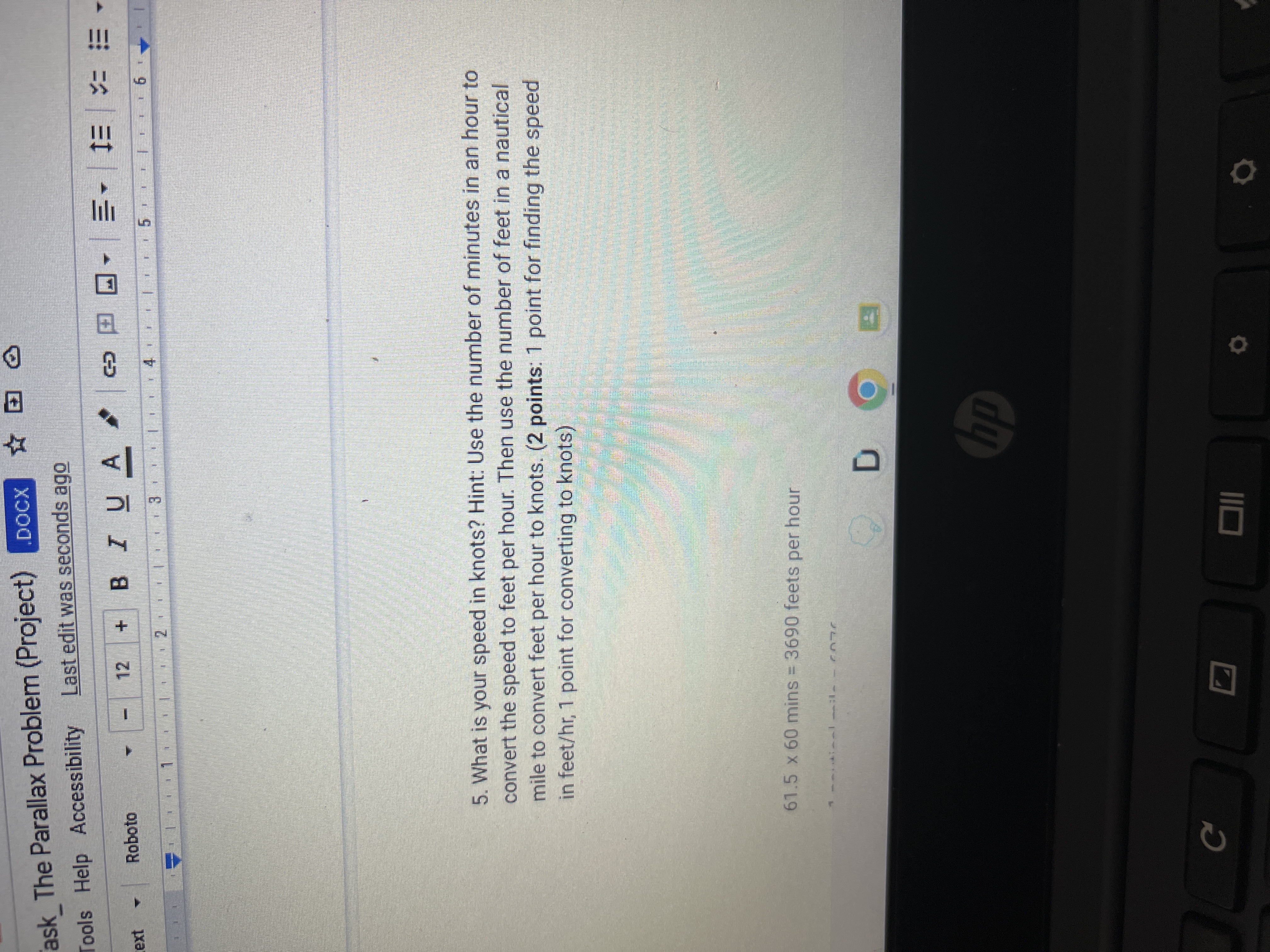 ask The Parallax Problem (Project) .DOCX Tools