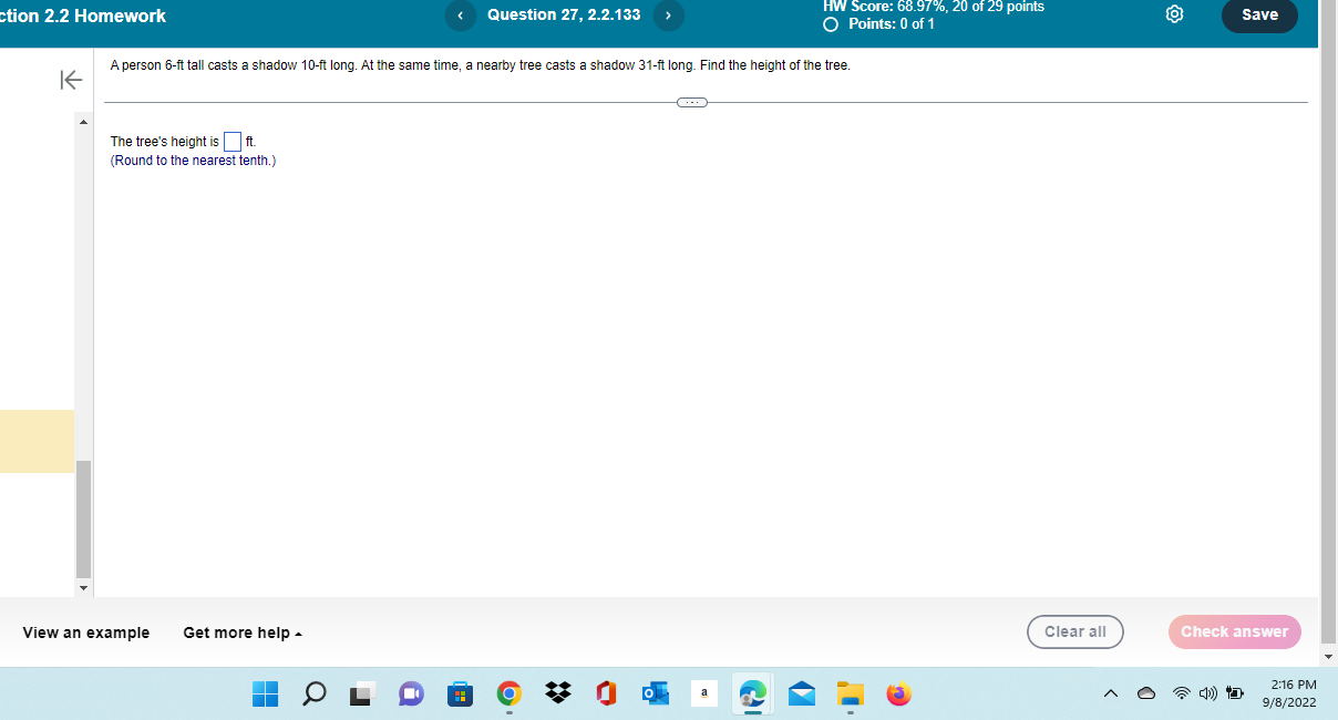 ction 2.2 Homework Question 27, 2.2.133 HW Score: