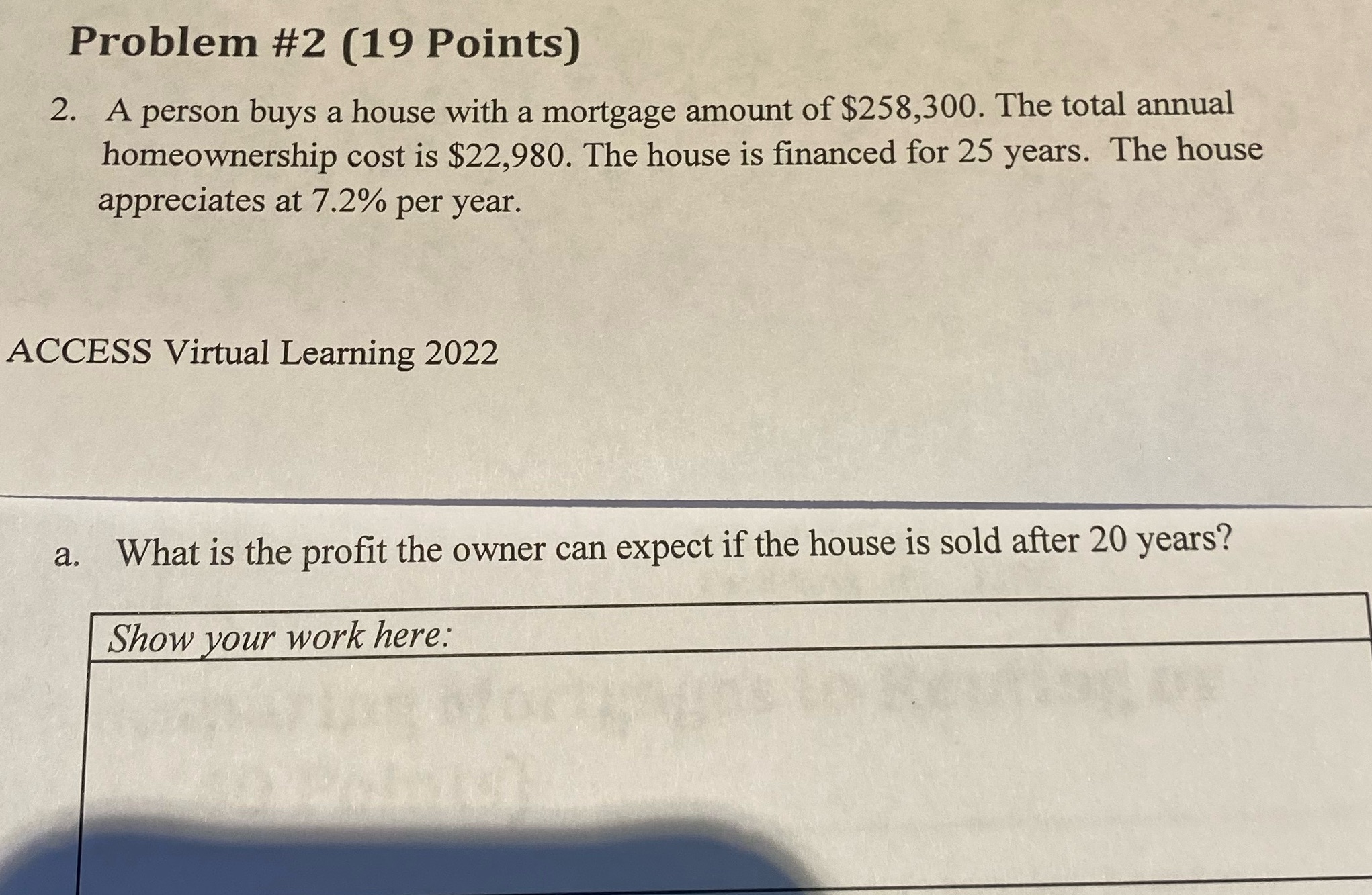 please provide an explanation with numbers