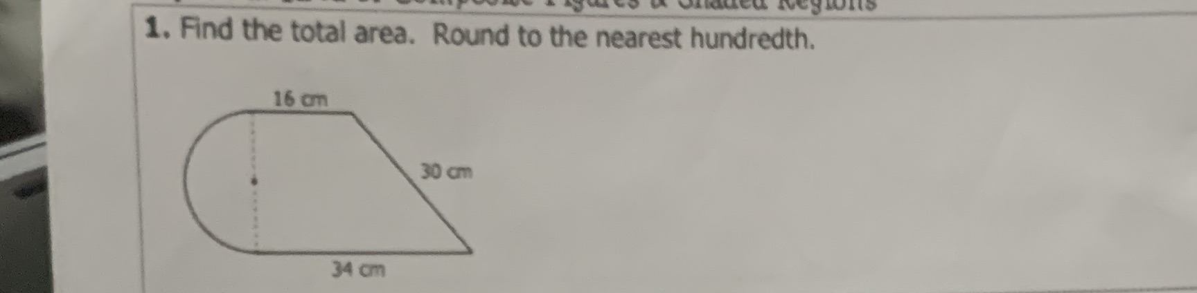 1. Find the total area. Round to the nearest