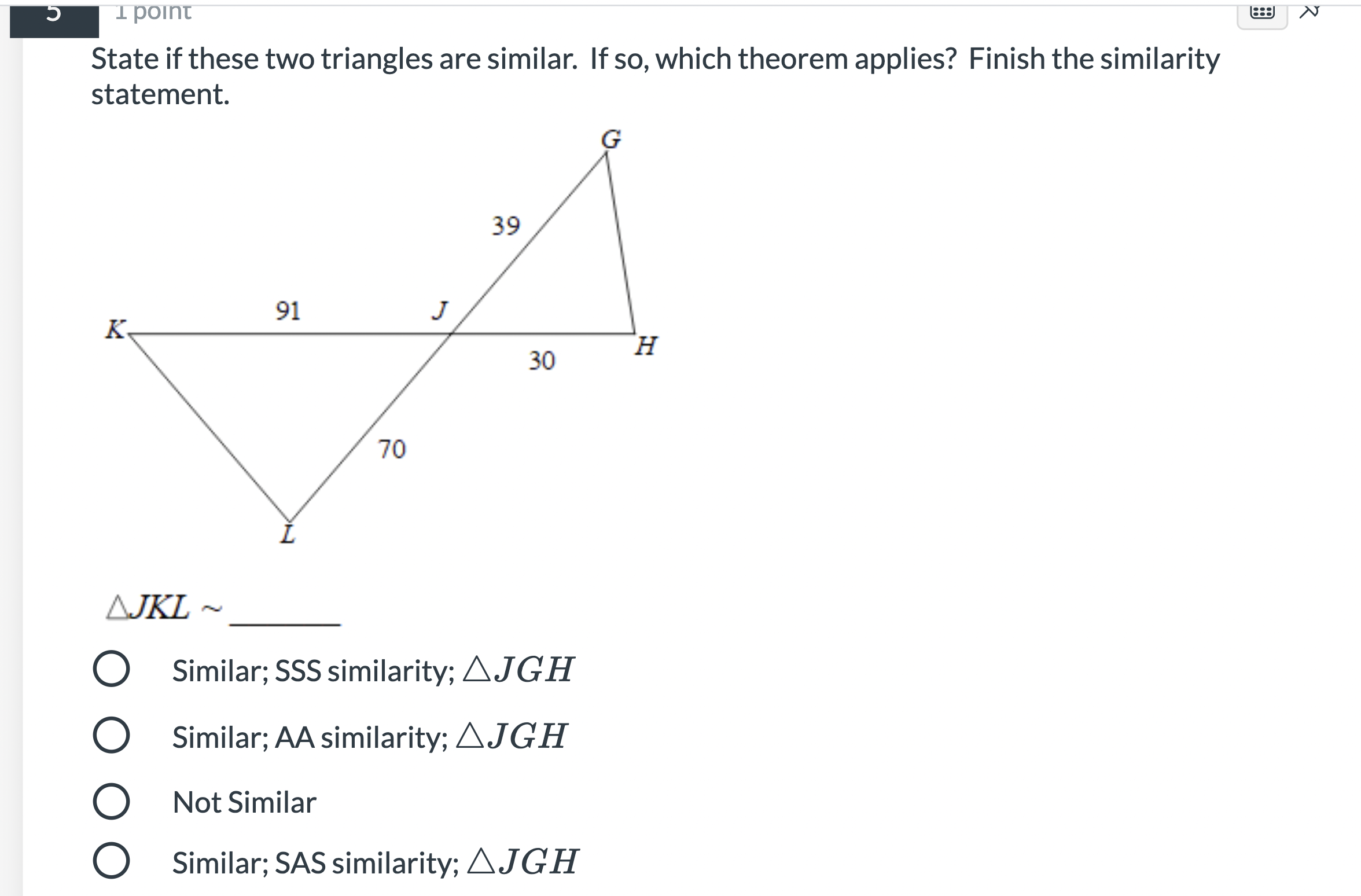 State if these two triangles in both problems are