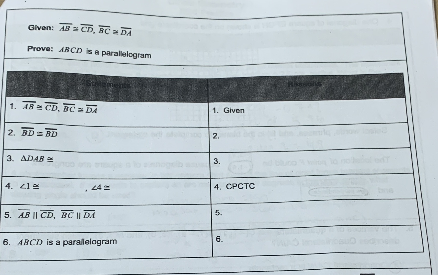 Please help Given: AB = CD, BC = DA Prove: ABCD
