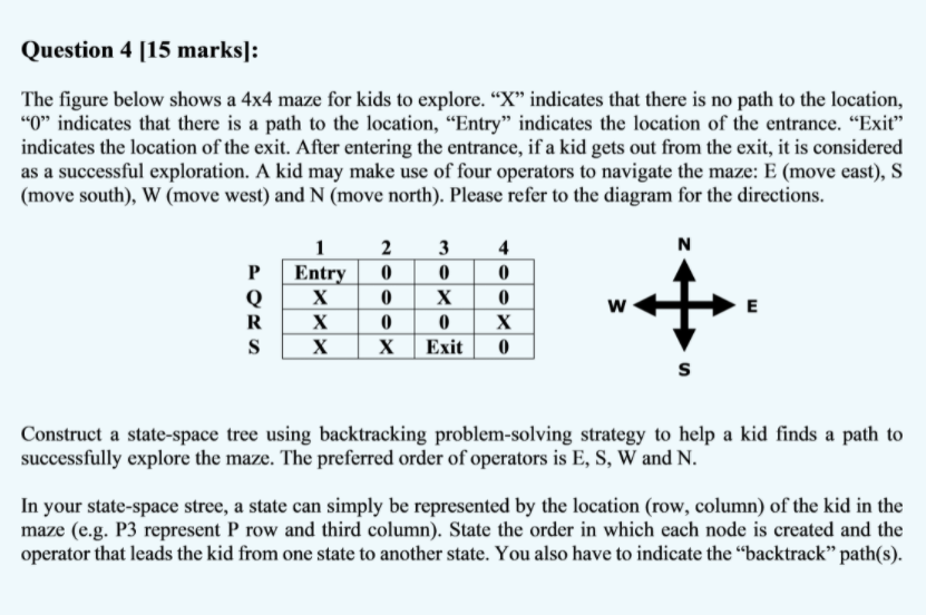 Question 4 [15 marks]: The figure below shows a