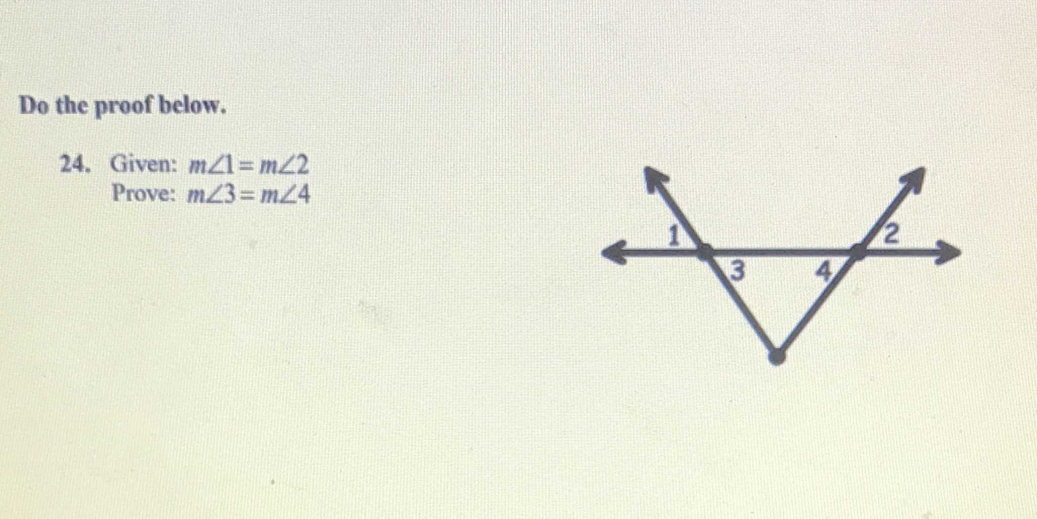 Statements and reasons Do the proof below. 24.