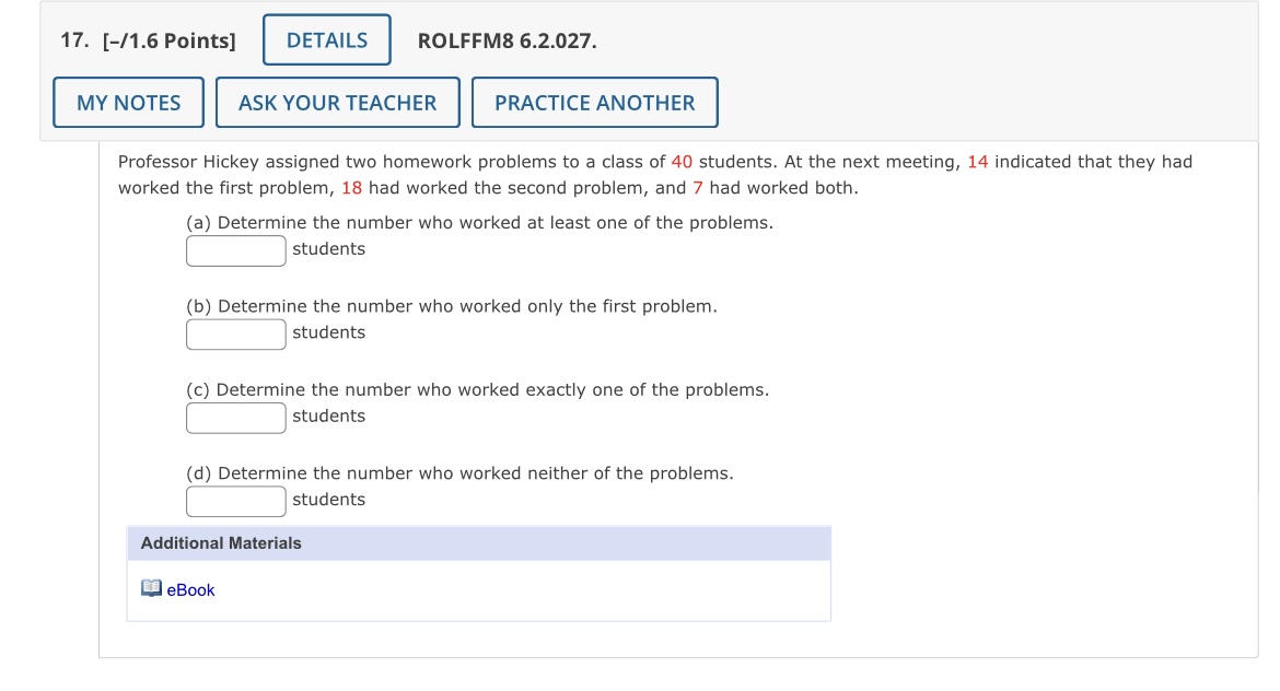 17. [41.6 Points] DETAILS ROLFFMS 6.2.027. MY