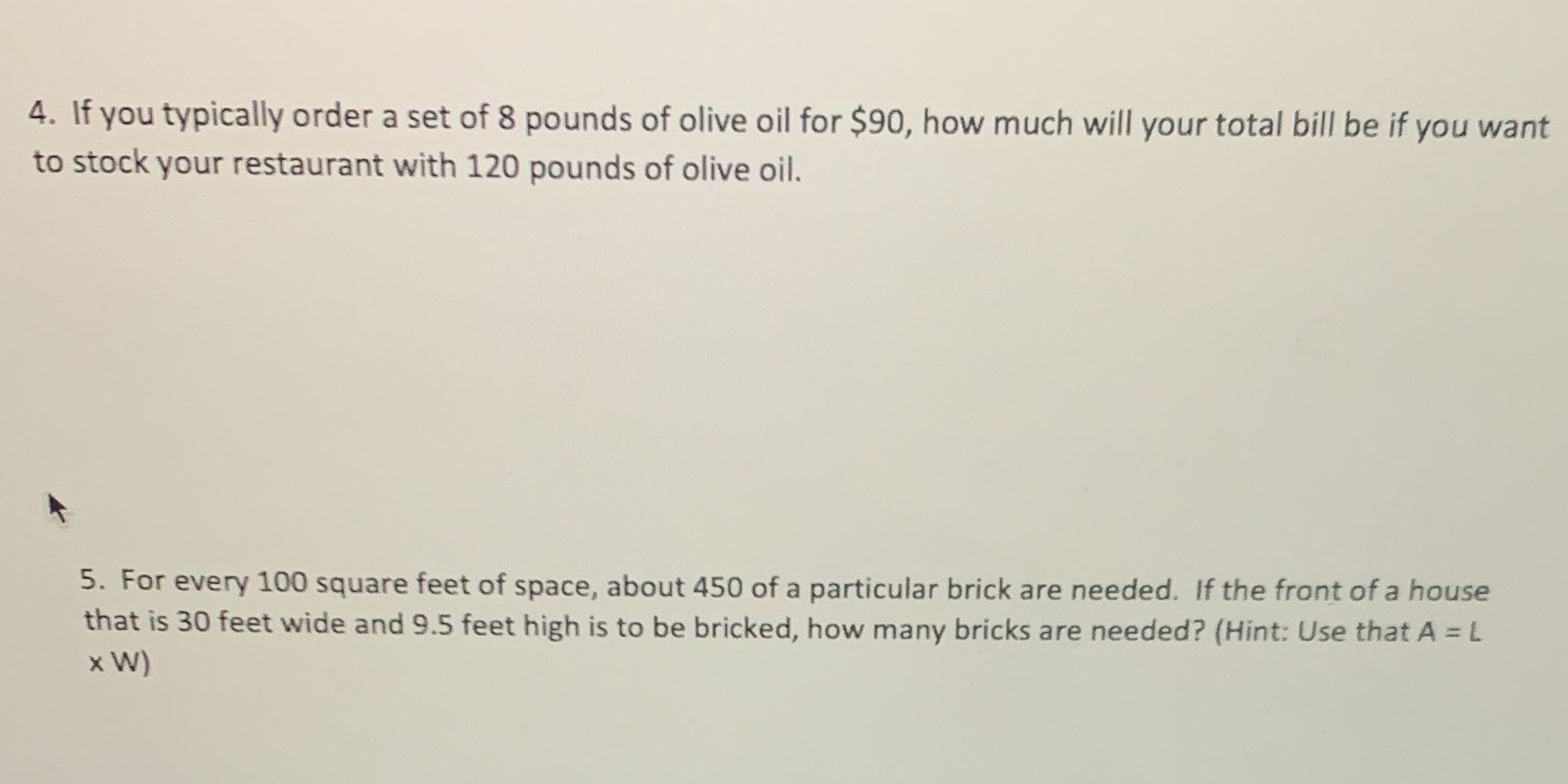 4. If you typically order a set of 8 pounds of