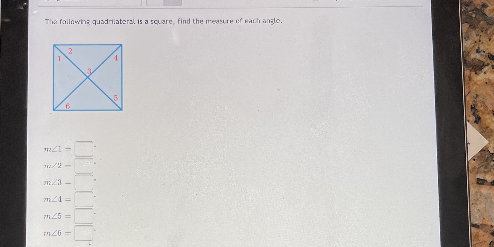 The following quadrilateral is a square, find the