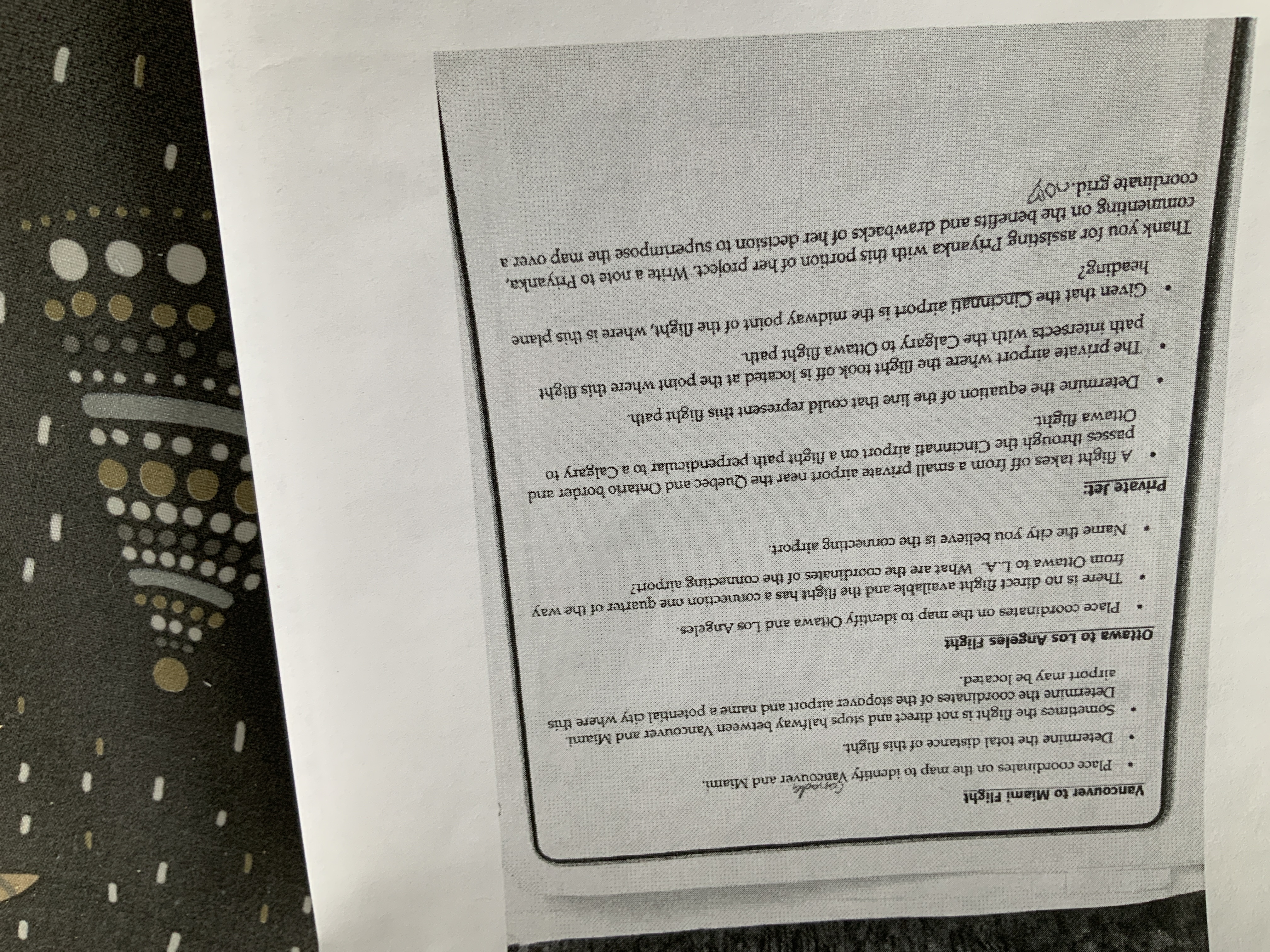 How do I determine the coordinates and distances