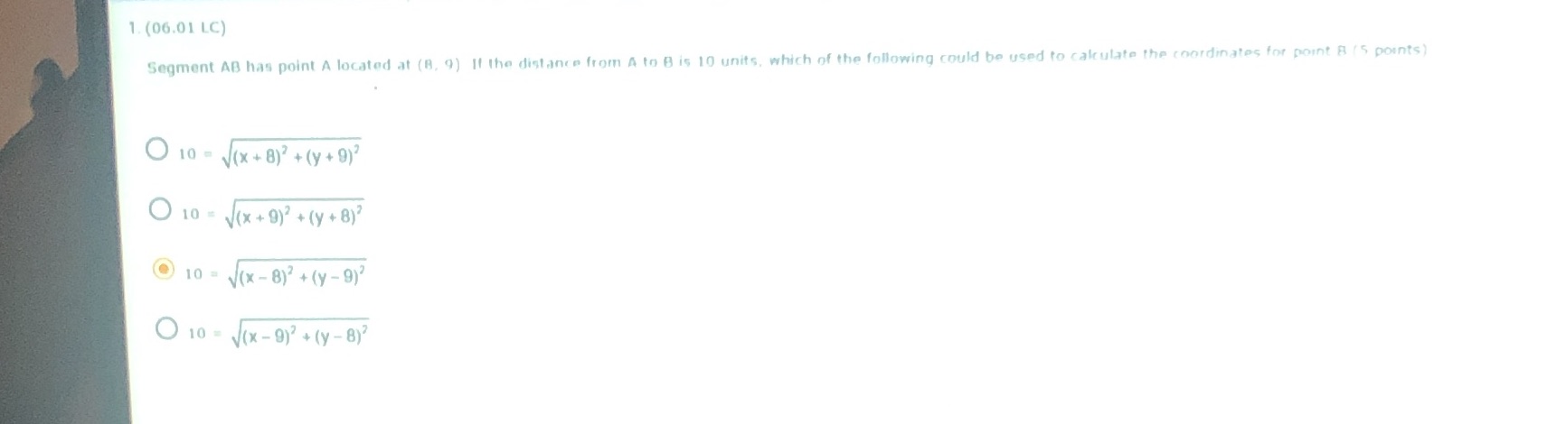 Which of the following could be used to calculate