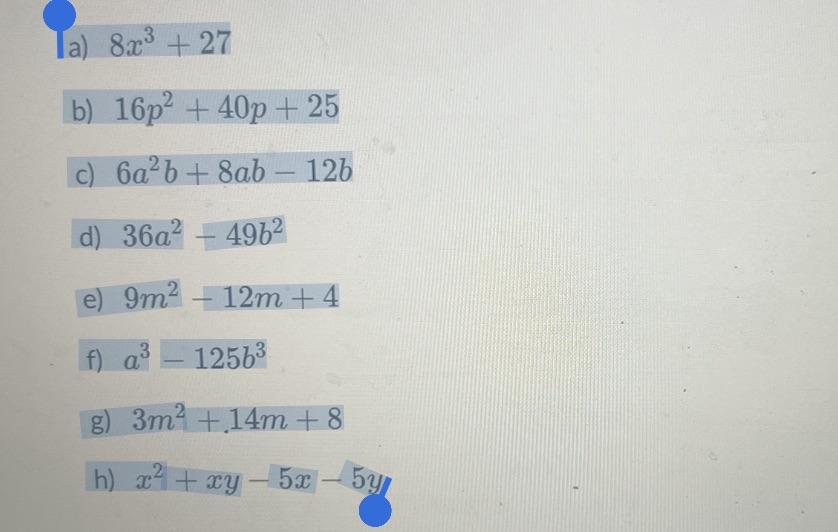 Question 1: Which is the first factoring